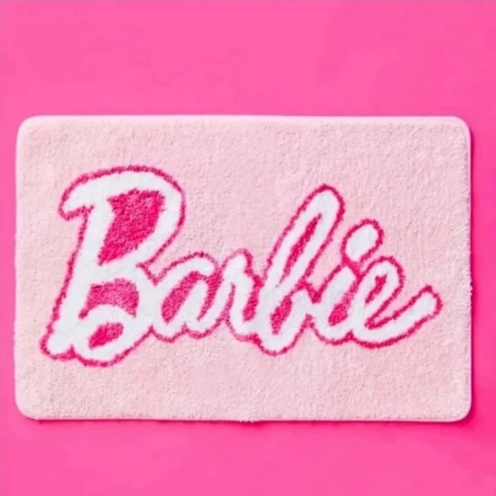 Barbie Plush Bath Mat Pink Rug 19.5